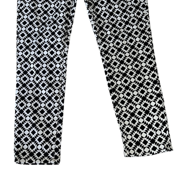 J. Crew Black White Geometric Kaleidoscope Print  Stretch Ankle Skinny Jeans  29 - Picture 8 of 15
